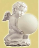 Solar Cherub with Color Changing Globe